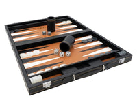 Set Backgammon Pieghevole in Similpelle Italfama Nero e Beige