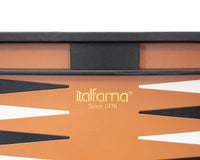Set Backgammon Pieghevole in Similpelle Italfama Nero e Beige