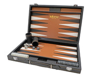 Set Backgammon Pieghevole in Similpelle Italfama Nero e Beige