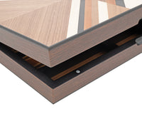 Italfama Set da Backgammon pieghevole in legno con sacchetto protettivo