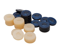 Pedine da backgammon Deluxe Blu e Avorio 36 mm