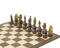 The British Vs Zulus Hand-Painted Themed Chess Pieces by Italfama