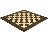55cm Tiger Ebony and Maple Deluxe Chessboard