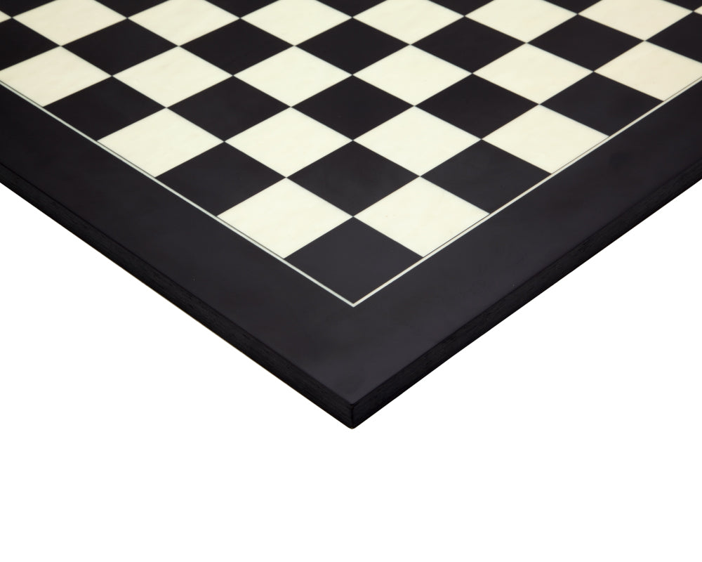 Scacchiera Deluxe nera e acero da 45 cm