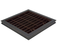 Mobiletto per pezzi degli scacchi in noce e acero da 43 cm, con coperchio rimovibile