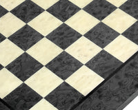 Scacchiera di lusso da 43 cm in acero e olmo grigio scuro