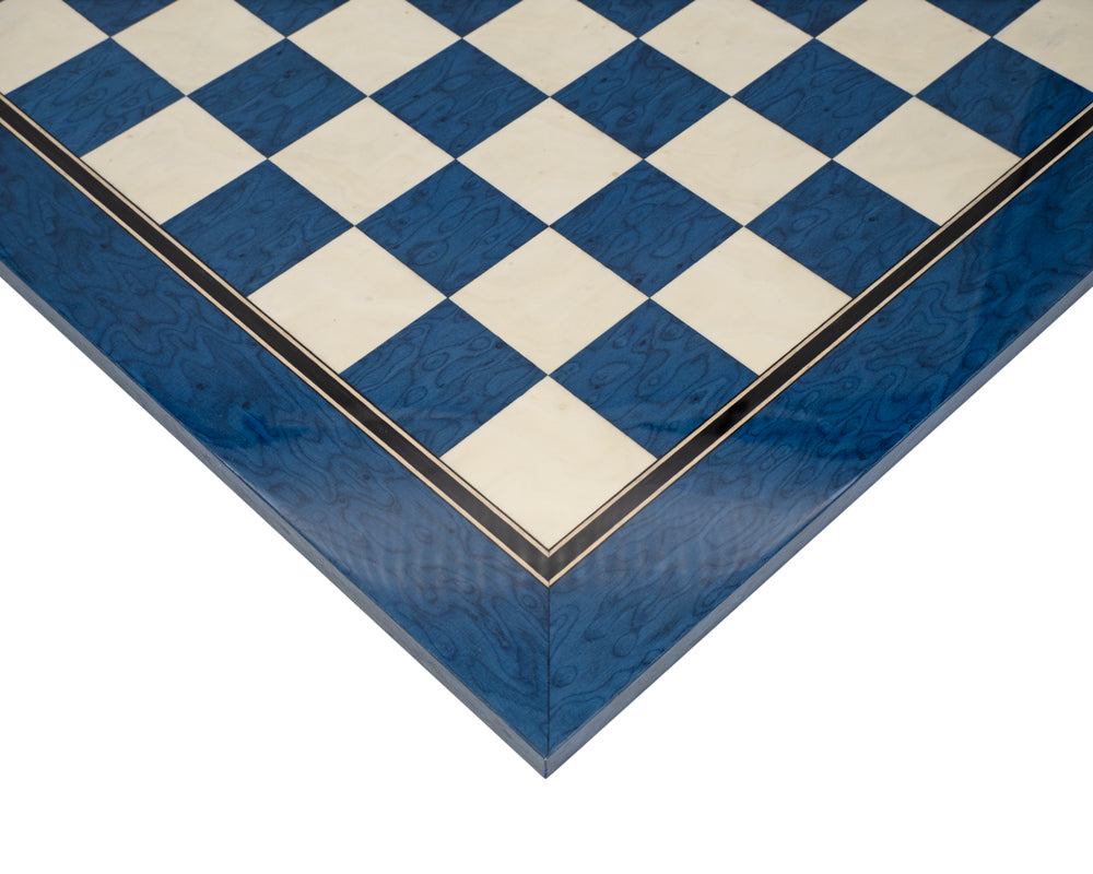 Scacchiera Deluxe in acero laccata blu da 50 cm