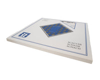 Scacchiera Deluxe in acero laccata blu da 50 cm