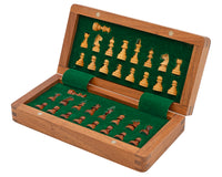 Set di scacchi di lusso pieghevole da viaggio in legno duro, magnetico, 19 cm