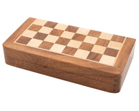 Set di scacchi di lusso da viaggio pieghevole in legno massello, magnetico, 25 cm