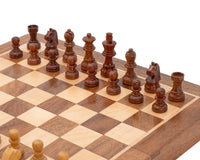 Set di scacchi di lusso da viaggio pieghevole in legno massello, magnetico, 25 cm