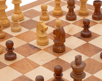 Set di scacchi da viaggio pieghevole e magnetico in legno massello, 30 cm, di lusso