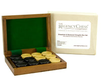 Scatola per pedine della dama in sheesham e bosso