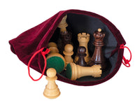 Sacchetto rosso per pezzi degli scacchi con coulisse