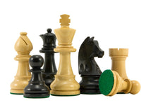 Down Head Knight Ebonised Staunton Chess Pieces - 8.3cm