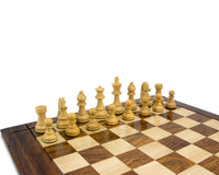 Down Head Knight Ebonised Staunton Chess Pieces - 8.3cm