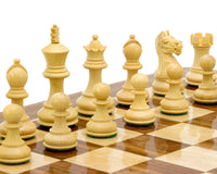Pezzi degli scacchi Staunton Fierce Knight in Sheesham - 7,6 cm, con custodia per pezzi degli scacchi in legno scuro inclusa