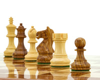 Pezzi degli scacchi Staunton Fierce Knight in Sheesham - 7,6 cm, con custodia per pezzi degli scacchi in legno scuro inclusa