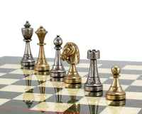 Finnesburg Series Brass & Nickel Chess Pieces - 7.6cm