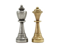 Finnesburg Series Brass & Nickel Chess Pieces - 7.6cm