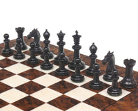 Bath Series Classic Staunton Ebony Chess Pieces - 10.8cm