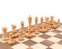 Luxury Staunton Chessmen on Walnut and Maple Chess Board
