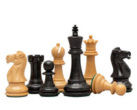 Pezzi degli Scacchi Staunton in Ebano Riproduzione 1972 - 8,9 cm