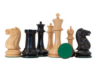 J J Cooke Edition Pezzi degli scacchi in ebano e bosso anticato - 11,2 cm