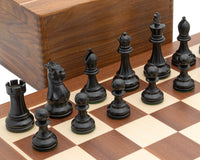 Set di scacchi Staunton Competition nero con custodia per pezzi degli scacchi