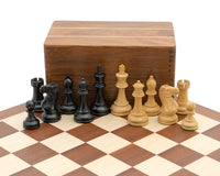 Set di scacchi Staunton Competition nero con custodia per pezzi degli scacchi