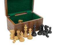 Set di scacchi Staunton Competition nero con custodia per pezzi degli scacchi