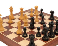 World Chess Championship — set di scacchi, orologio per scacchi e custodia per pezzi degli scacchi in legno