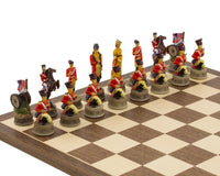 Set di scacchi a tema "La Battaglia di Waterloo", dipinto a mano da Italfama