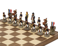 Set di scacchi a tema "La Battaglia di Waterloo", dipinto a mano da Italfama