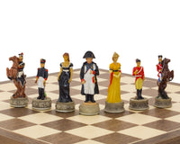 Set di scacchi a tema "La Battaglia di Waterloo", dipinto a mano da Italfama