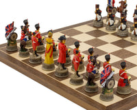 Set di scacchi a tema "La Battaglia di Waterloo", dipinto a mano da Italfama