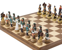 The Napoleon Vs Russians Hand-Painted Themed Chess Set by Italfama