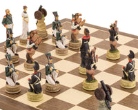 The Napoleon Vs Russians Hand-Painted Themed Chess Set by Italfama