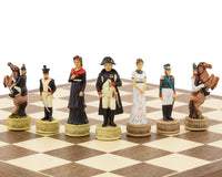 The Napoleon Vs Russians Hand-Painted Themed Chess Set by Italfama
