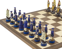 The Pirates Vs Navy Hand-Painted Themed Chess Set by Italfama