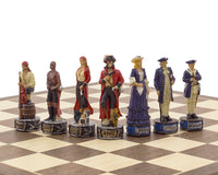 The Pirates Vs Navy Hand-Painted Themed Chess Set by Italfama