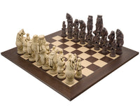 The Berkeley Chess Reynard the Fox Russet and Palisander Grand Chess Set