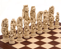 The Berkeley Chess Reynard the Fox Russet and Palisander Grand Chess Set