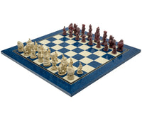 The Berkeley Chess Alice in Wonderland Cardinal Blue Chess Set