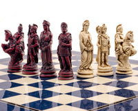 The Berkeley Chess Roman Blue Cardinal Chess Set