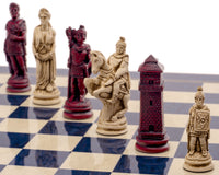 The Berkeley Chess Roman Blue Cardinal Chess Set