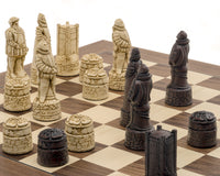 The Berkeley Chess English Russet & Walnut Chess Set