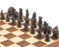 The Berkeley Chess Alice in Wonderland Russet & Mahogany Chess Set