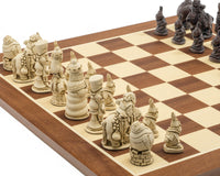 The Berkeley Chess Alice in Wonderland Russet & Mahogany Chess Set
