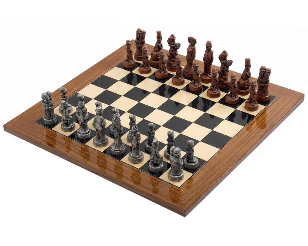 Berkeley Chess Movie Stars Grande Set di scacchi in metallo e palissandro